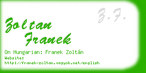 zoltan franek business card