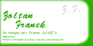 zoltan franek business card